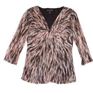 Dana Buchman Shirt Womens Size Medium Sheer Autumn Fairy Alt Grunge‎ Retro Boho